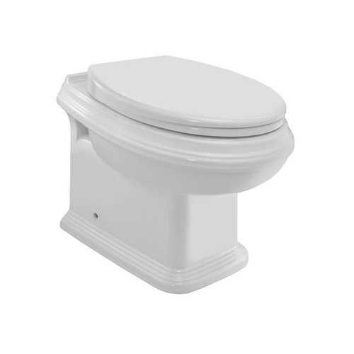 Jaquar, Унитаз напольн. приставной Queens, сиденье из дюропласта, белый QPS-WHT-7955P180UFPM