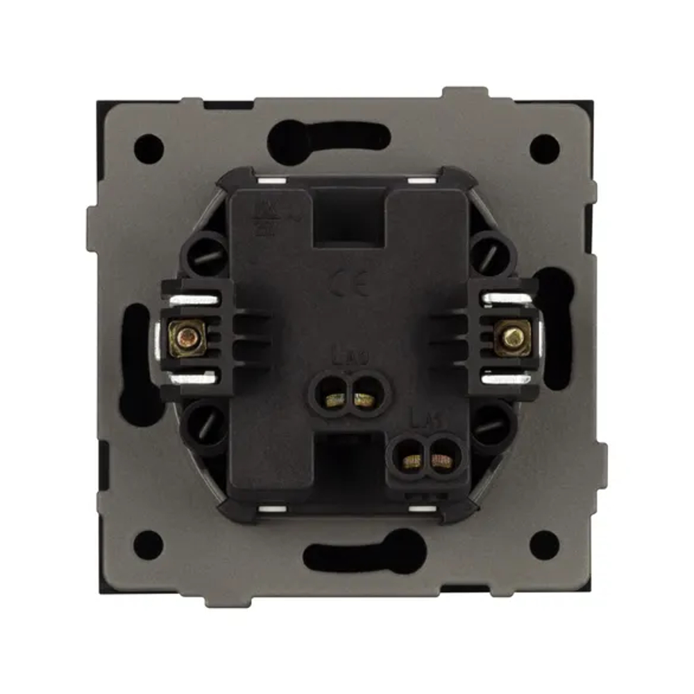 Механизм выключателя одноклавишный перекрёстный SWT-TENDO-MKX1-SFPL-BK (230V, 10A) (Arlight, -) 054571