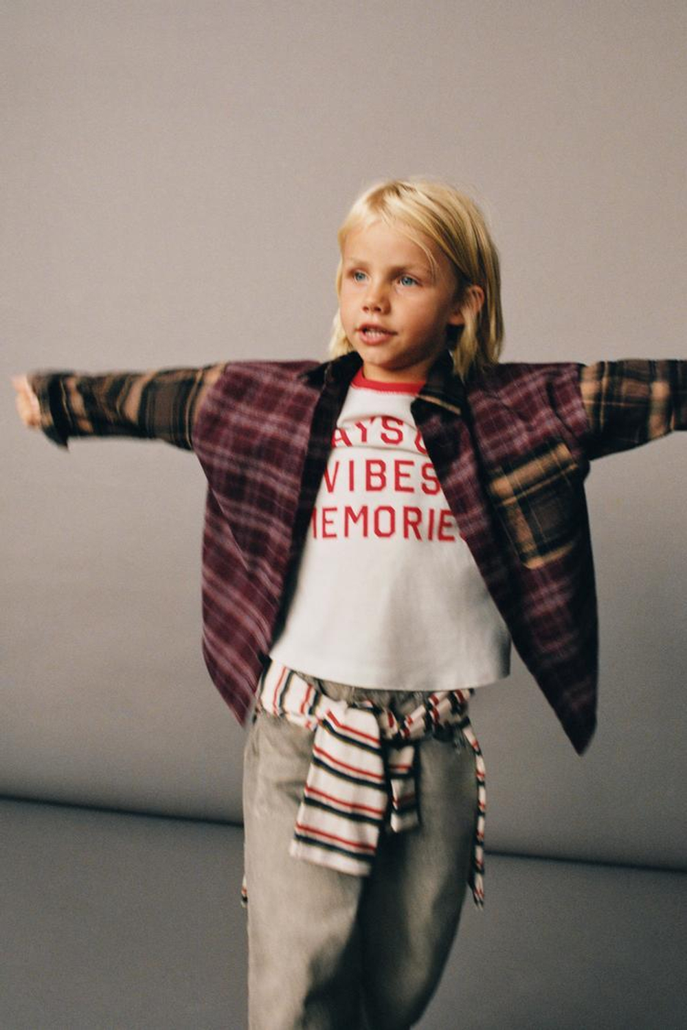 ZARA РУБАШКА В КЛЕТКУ, РАЗНОЦВЕТНЫЙ