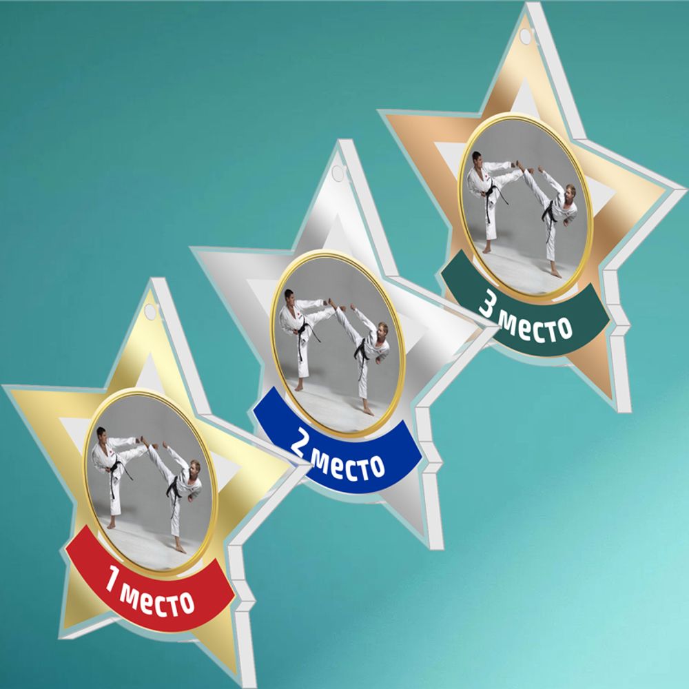 Акриловая медаль Каратэ 1732