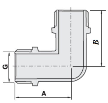 Угольник Valtec 1/2" НР с наружной резьбой латунный никелированный VTr.093.N.0004