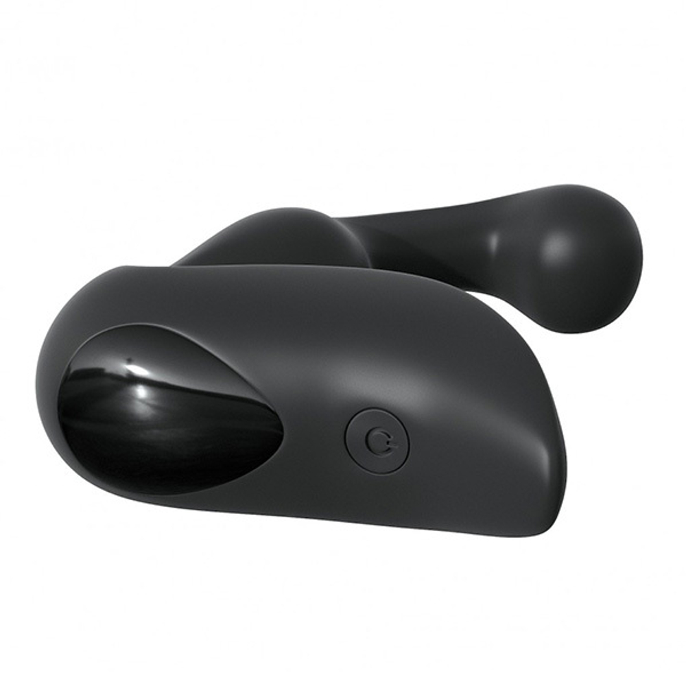 Черный силиконовый вибромассажер простаты 14,2см с пультом ДУ PipeDream Anal Fantasy Elite Collection Remote Control P-Spot Pro 4771-23