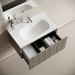 Тумба подвесная SANCOS Code 785х453х400, c одним ящиком оснащенным доводчиками, цвет серая платина , арт. CD80GP