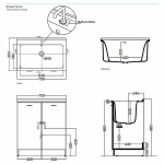 Тумба с раковиной постирочная Kerasan Aquadom 64