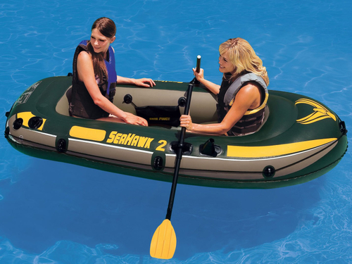 Двухместная надувная лодка Seahawk 2 Intex, до 200 кг.