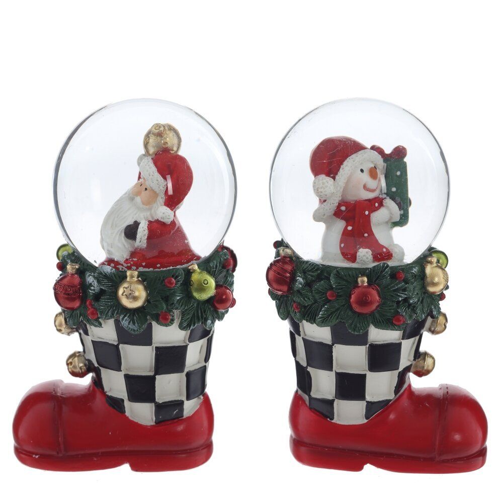 GAEM Фигурка декоративная "Снеговик/Дед Мороз" в стекл шаре, D 4.5 см, L5,5 W5 H9 см, 2в.
