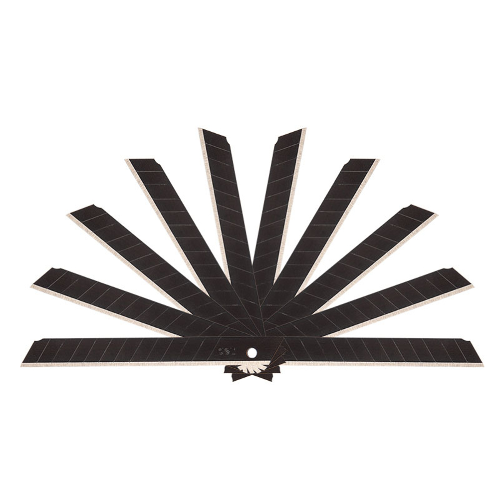 Лезвия запасные DELI для канцелярских ножей, черное, 9 мм (10 шт/упак)