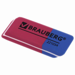 Ластик "Assistant 80" красно-синий, прямоугольный, скош. (BRAUBERG)