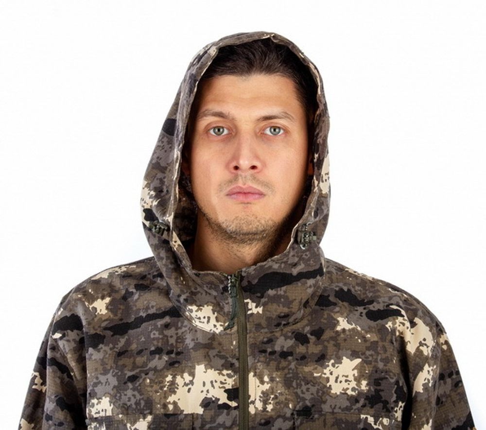 Костюм для охоты и рыбалки «Захват» (рип-стоп, темный остров) Орион, Novatex