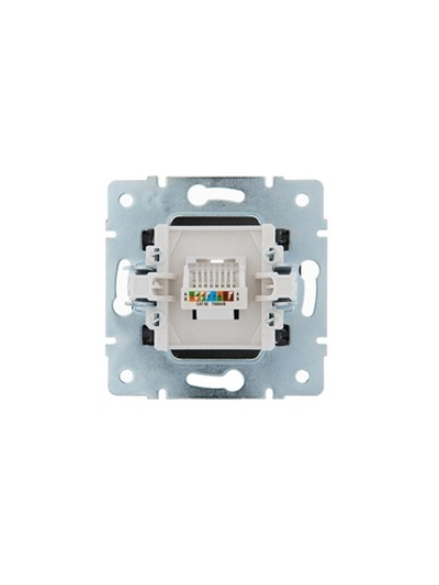 Розетка компьютерная 1-м СП Karina RJ45 механизм черн. бархат LEZARD 707-4288-139