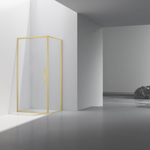 Душевой уголок Slim 8mm VSR-4SLP9090CLG, 900*900, брашированное золото, стекло прозрачное