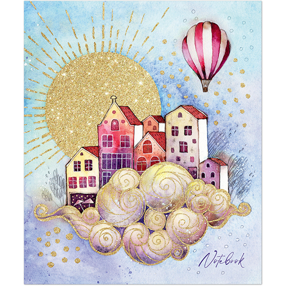 Тетрадь общая 48 листов на скрепке "Акварельные сюжеты"