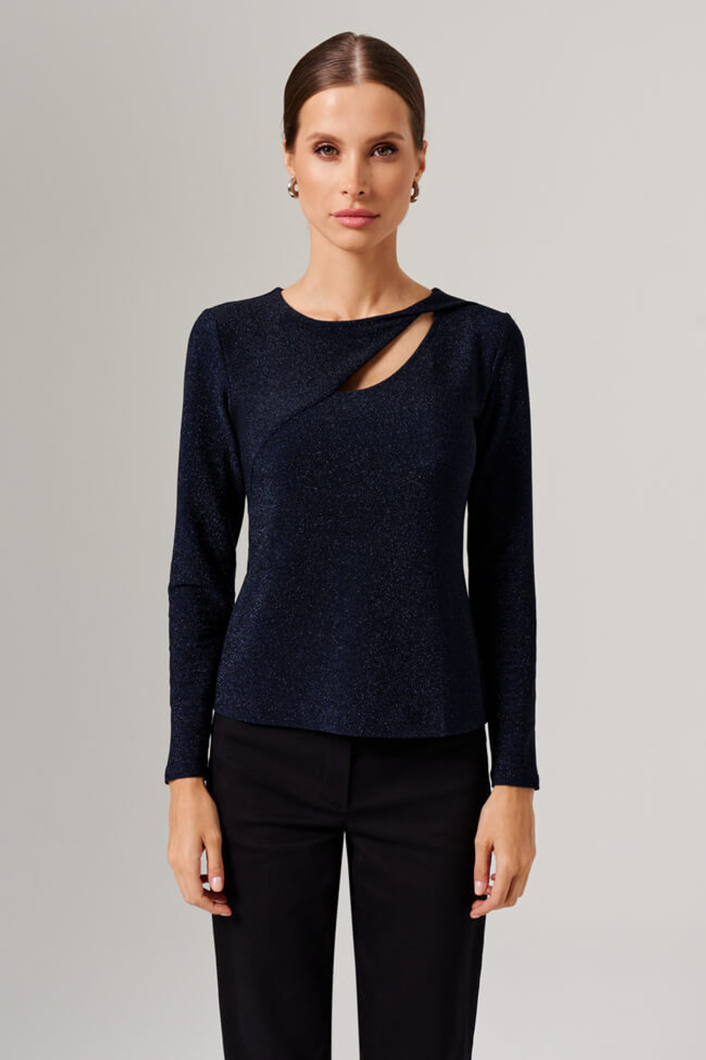 23147 Джемпер женский (синий с люрексом)