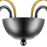 734627 Бра BOLLA 2х40W E14 ЧЕРНЫЙ/ЗОЛОТО/ПРОЗРАЧНЫЙ