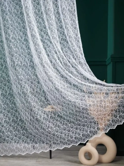 Тюль в спальню гостиную белый 300х270