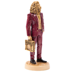 Скульптура Лев Бизнесмен Айвори Бордовый