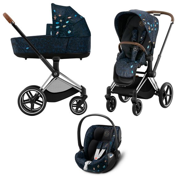 Детская коляска Cybex Priam IV 3 в 1 FE Jewels of Nature шасси Chrome