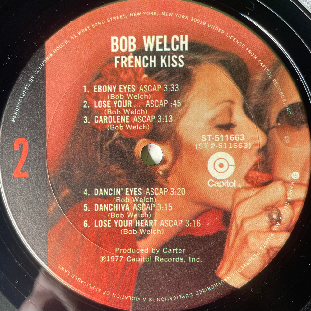 Bob Welch ‎– French Kiss (США 1977г.)
