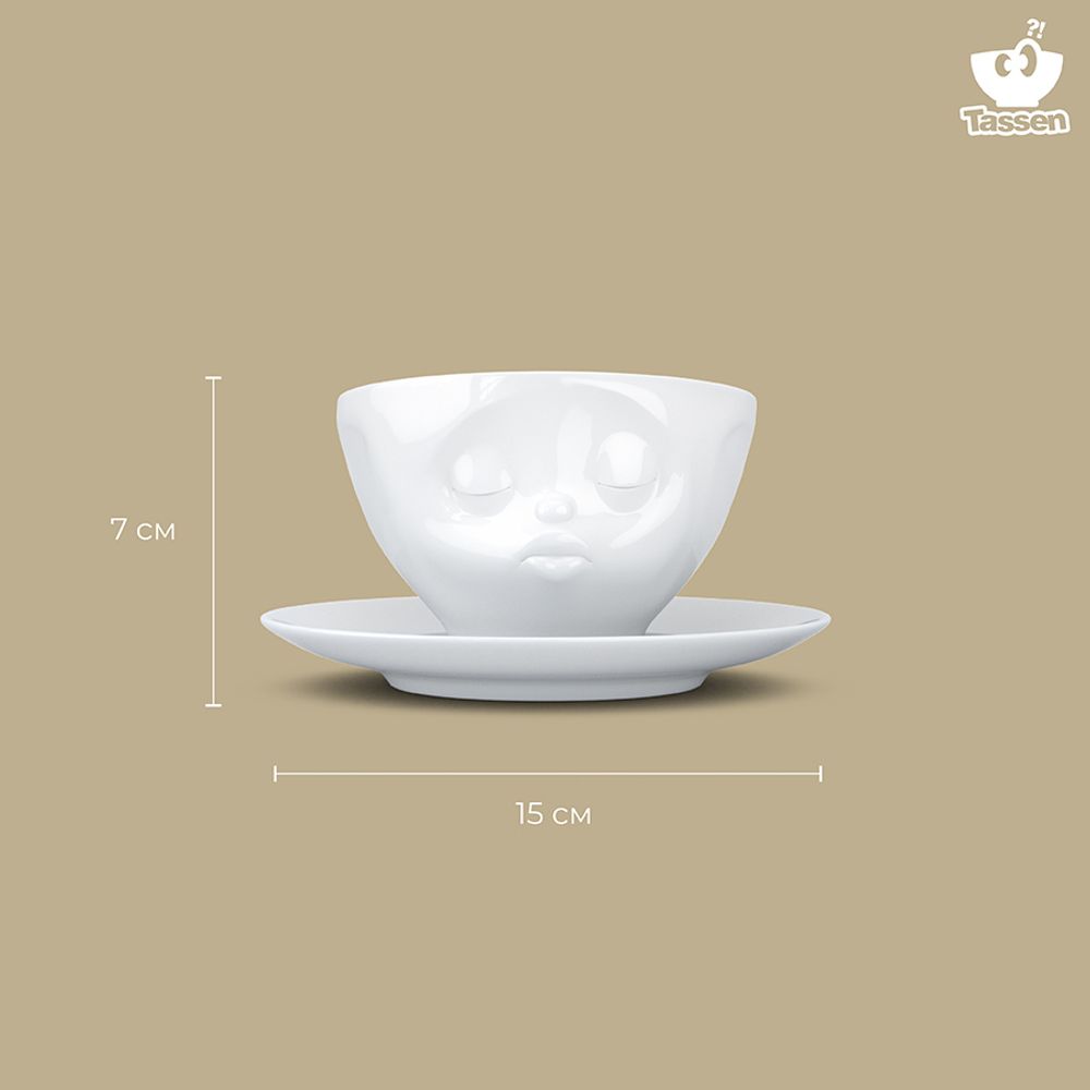 Чайная пара Kissing, 200 мл, белая