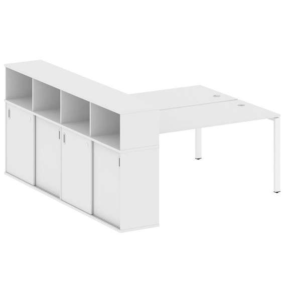 Метал Систем Рабочая станция с шкафом-купе на П-образном м/к БП.РС-СШК-4.4 Т