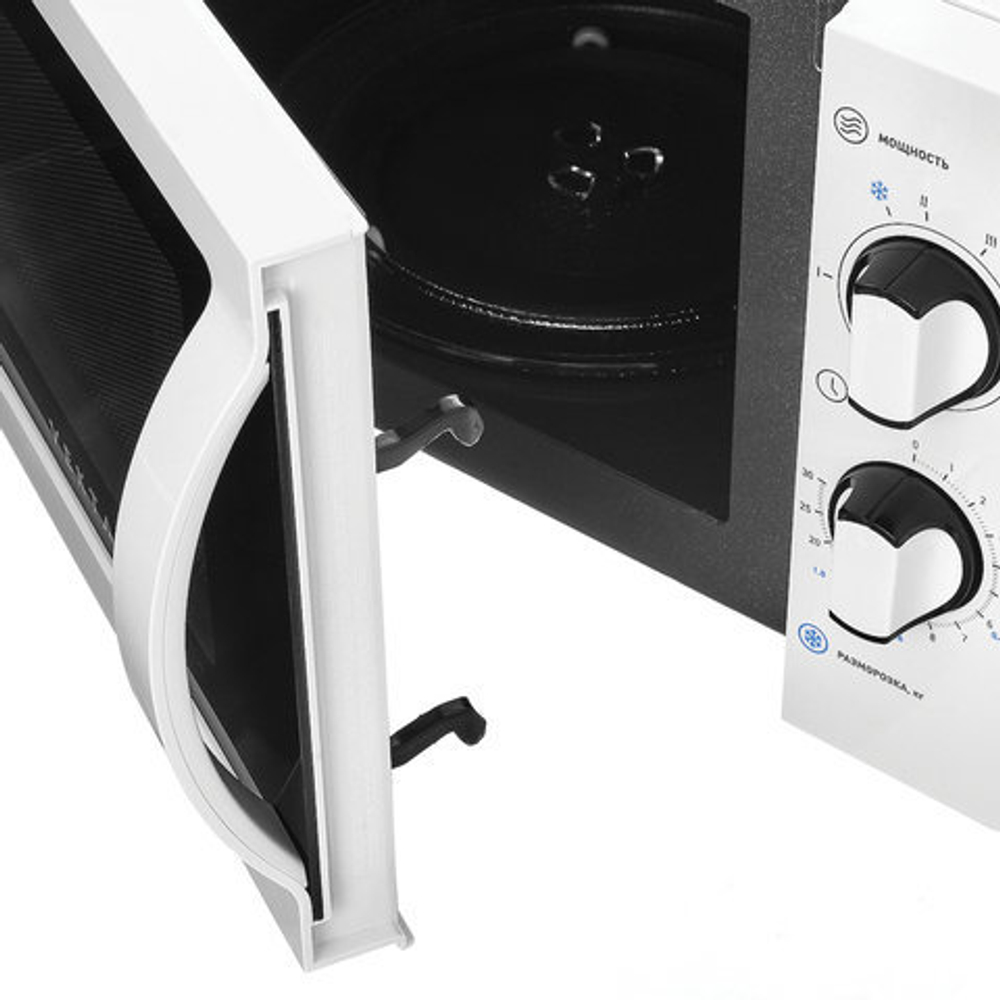 Микроволновая печь VEKTA MS720BHW, объем 20 л, мощность 700 Вт, механическое управение, таймер, белая, MCO00053771