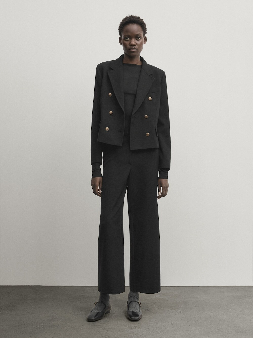 Massimo dutti black blazer dress sales