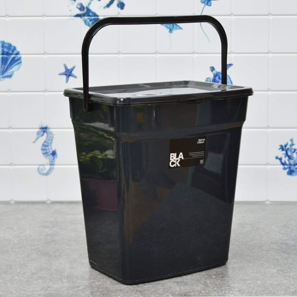 Контейнер для стирального порошка 6л "Black"