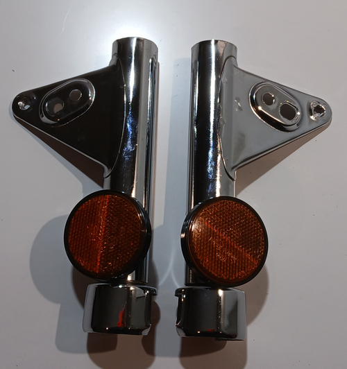 Кронштейн крепления фары (уши) хром Мопед Motoland SCOUT 11