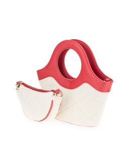 25078/31 Сумка жен., текстиль + иск. кожа