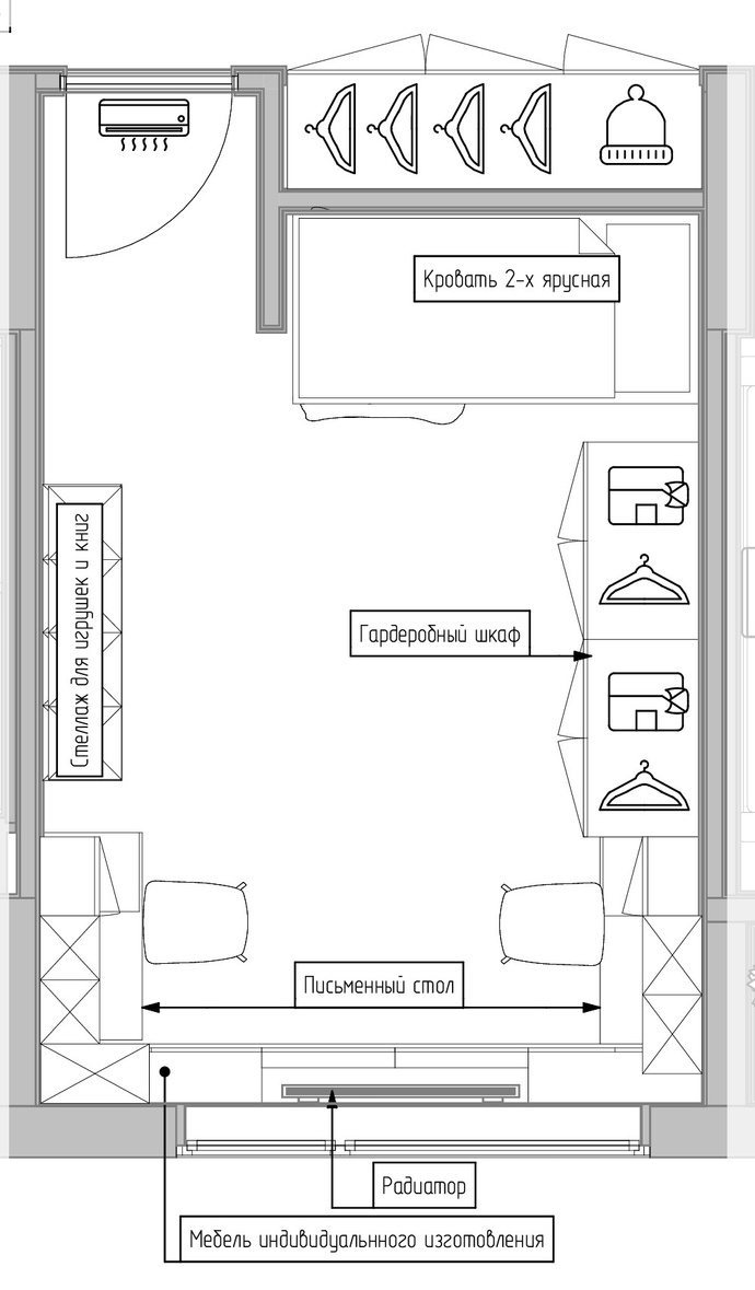Детская комната 16 кв. м.: дизайн и планировка 18 кв. м.