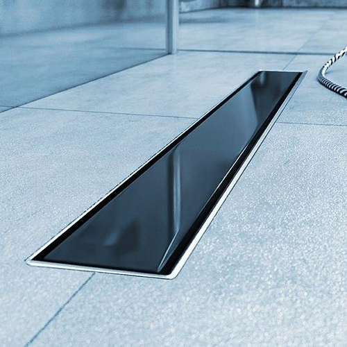 Трап для душа черное глянц. стекло 500*70 Evolux Glass ZEISSLER
