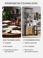 Стеллаж металлический с ящиками лофт OKTAV