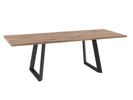 Стол МАМАДОМА Лофт Люкс 180 Дуб Веллингтон, Черный