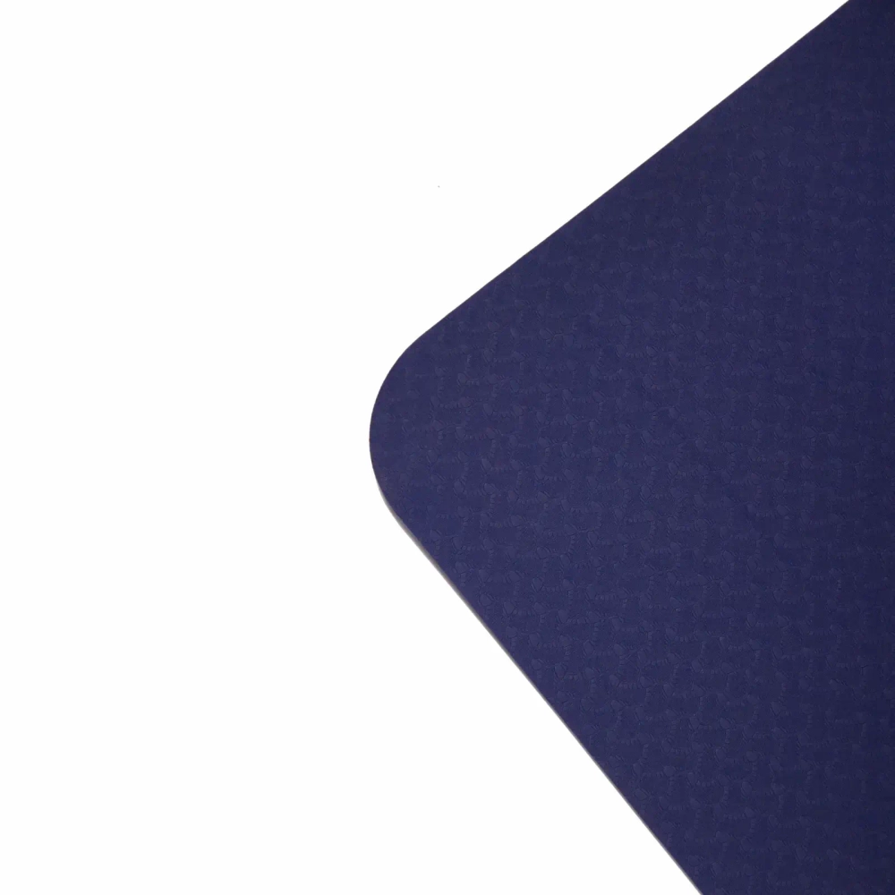 Коврик для йоги 6мм 61*183 см «Гармония» 2х сторонний, голубой/св.голубой