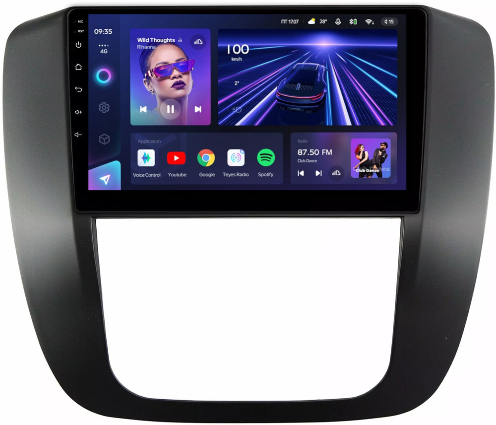 Магнитола для Chevrolet Tahoe 2006-2014 (рамка черная) - Teyes CC3L на Android 10, 8-ядер, CarPlay, 4G SIM-слот