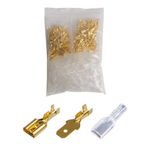 Клемма плоская 4.8мм (F+M) - 100+100 шт + Изоляционные втулки