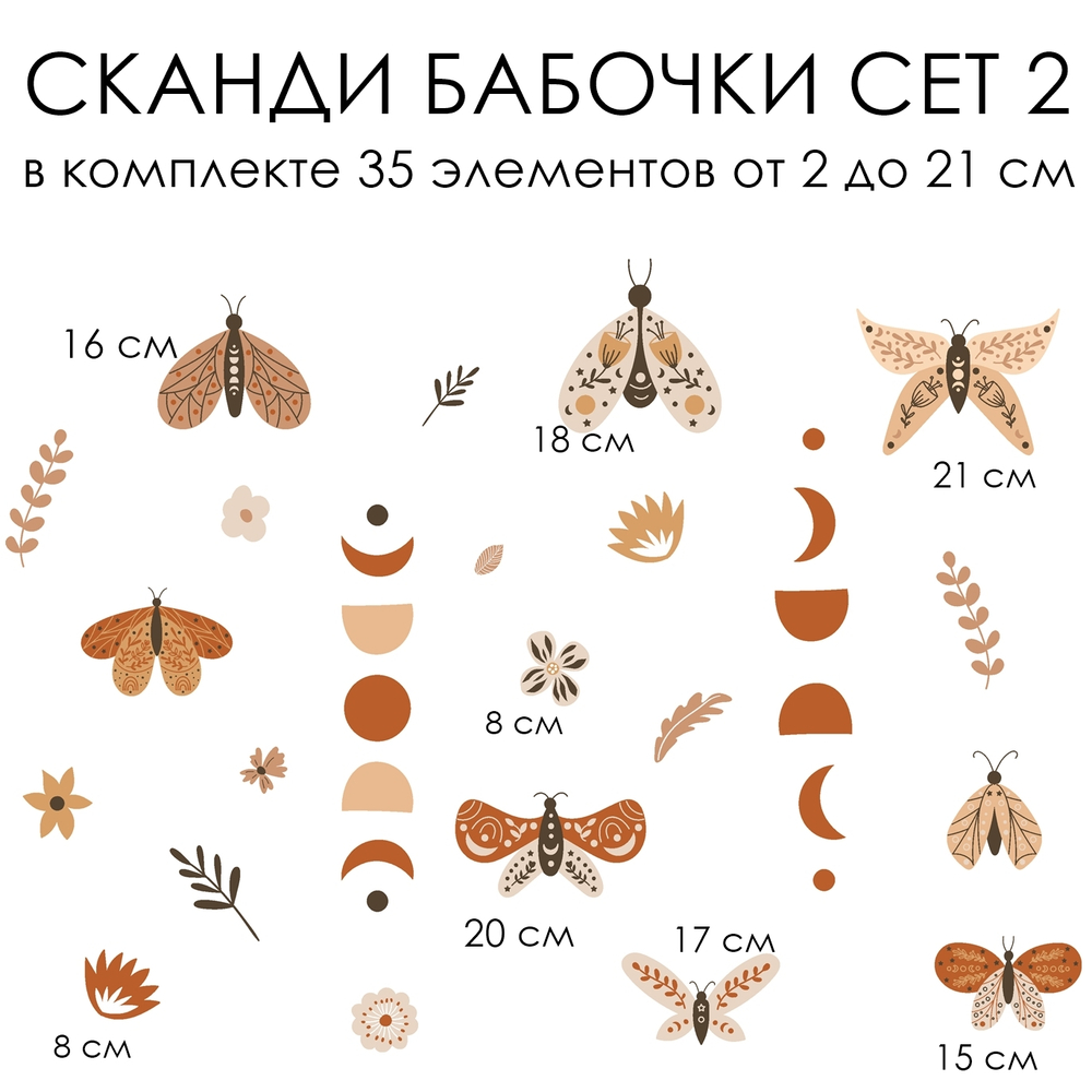 Стикер СКАНДИ БАБОЧКИ СЕТ 2