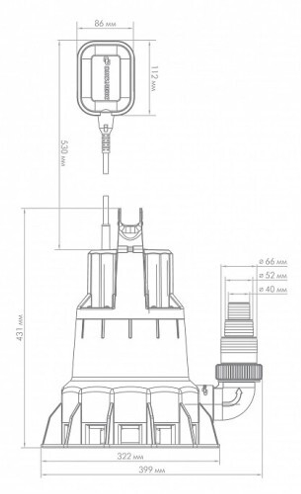 Насос дренажный ДЖИЛЕКС ДРЕНАЖНИК 550/14 5151