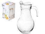 Кувшин 1л "Bistro" с прозрачной пластиковой крышкой, в коробке