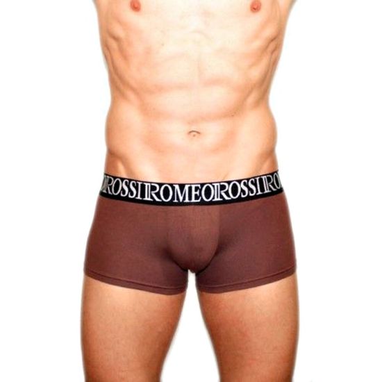 Мужские трусы боксеры коричневые Romeo Rossi Bik Brown Boxers RR5002-15