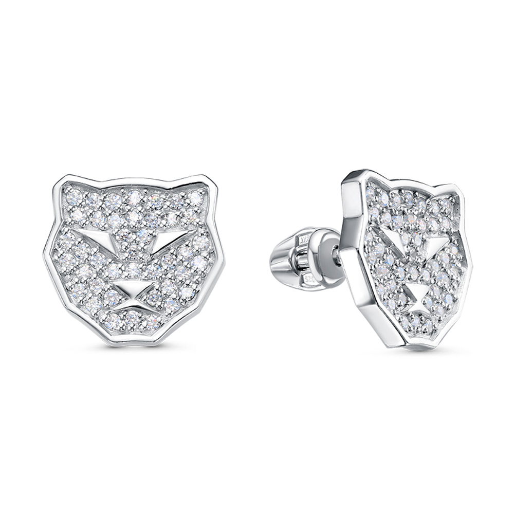 Серьги из серебра 925 пробы с Фианит