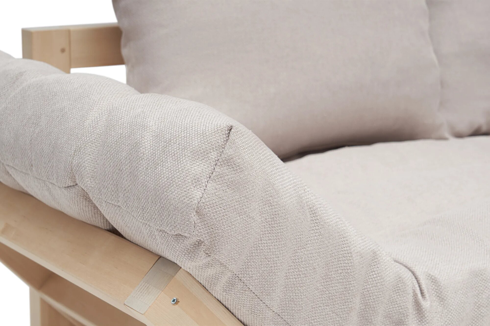 Диван кушетка Элиза, рогожка, белый