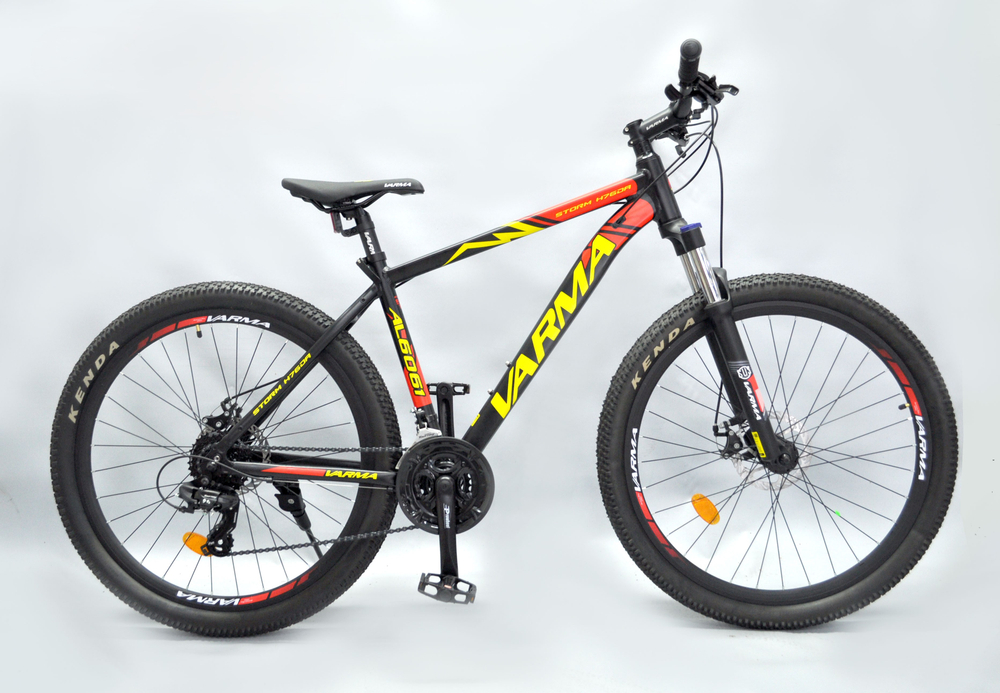 Велосипед 29" VARMA STORM H96DA  р.18", чёрный-красный, 24ск., ал.