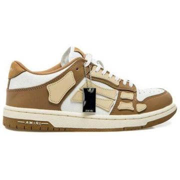 Amiri Leather Low Top 'White Brown'