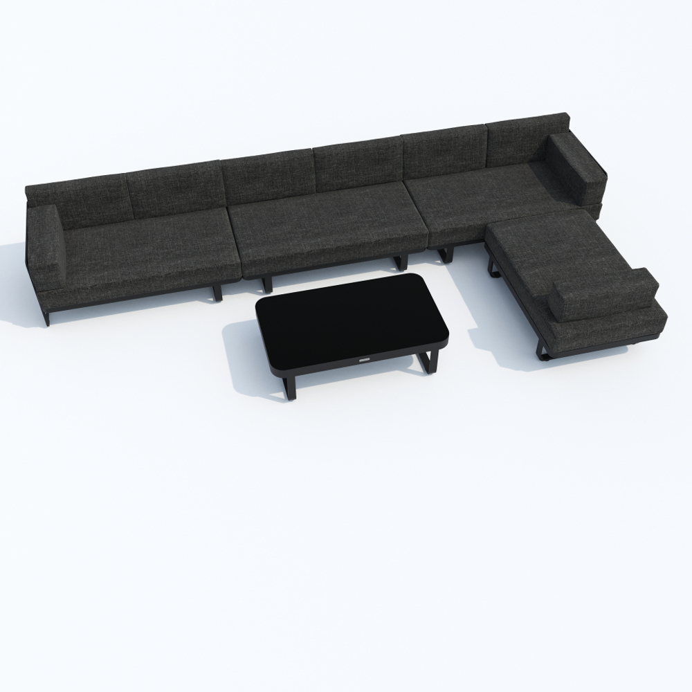 Лаунж зона угловая Ideal Patio ТЕСОРА маренго - каркас карбон