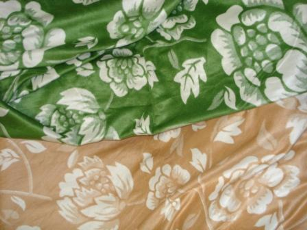 Бамбуковый плед с цветами  160х200  (Magic of Silk) - зеленый