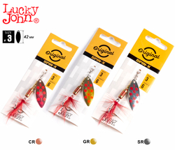 Блесны вращ. Lucky John SPIN X LONG 03 6,0 г CR/GR/SR 3шт. набор