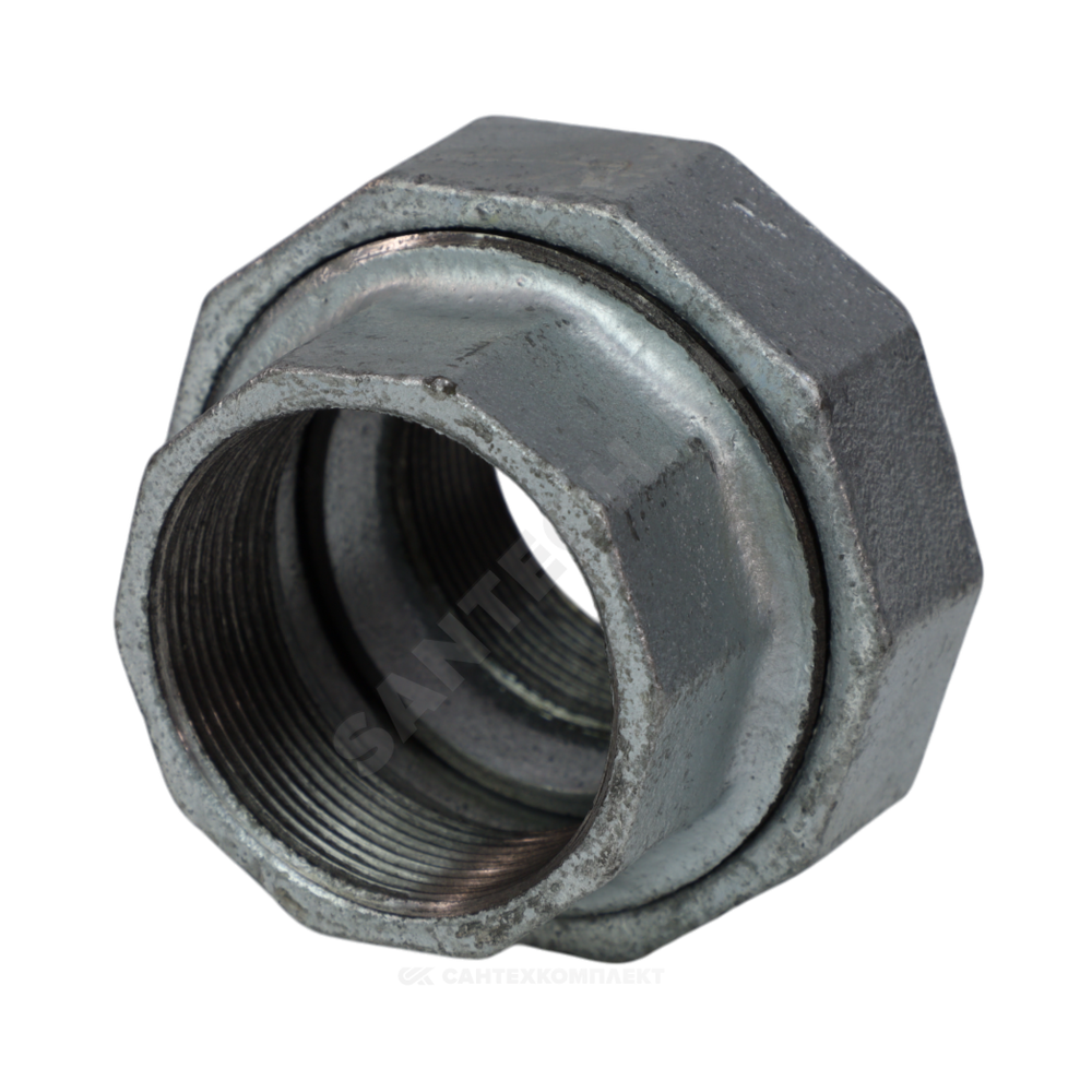 Соединитель прямой американка чугун оц Ду 15 (1/2") ВР/ВР Fittex PLUS