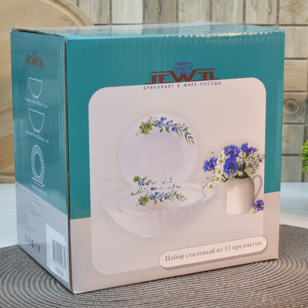Столовый набор 13 предметов "Сорренто" стеклокерамика, Jewel