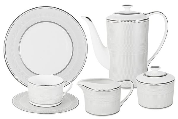 Чайный сервиз 21 предмет на 6 персон Anna Lafarg Emily Жемчуг